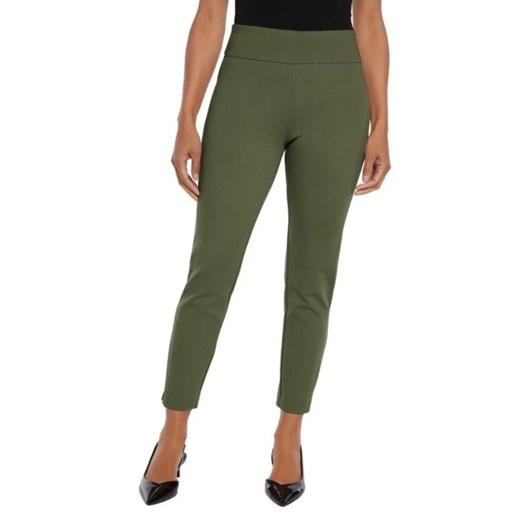 Express Ponte Pant Women Pull On Ponte Knit Stretch XXL Rosin Green New With Tag